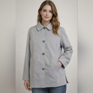 London Fog Gray Trench Spring Coat